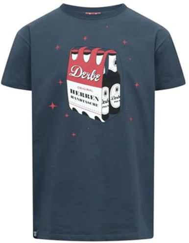 derbe Herrenhandtasche Baumwoll T-Shirt, Größe:XXL, Farbe:rot-weiß Navy