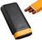 Berfea Boite a Cigare, Cave à Cigares en Cuir Véritable, Etui a Cigare avec Doublure en Bois de Cèdre - Cigare Accessoires de Rangement pour Voyage en Plein Air