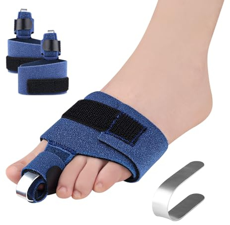 LINXIU Toe Splints for Straightening Toe Corrector Brace Toe Straightener Broken Toe Support for Men Women Foot Toes Injuries Sprains 2 Packs
