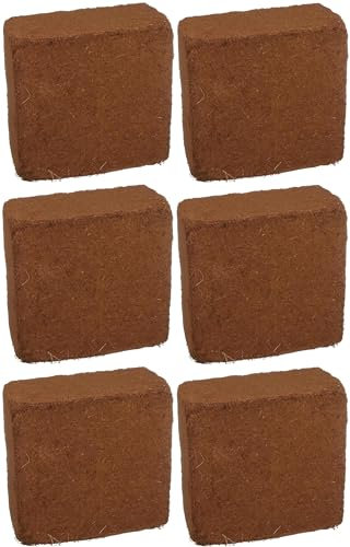 6 x 10 Litre Coco Coir Bricks – 650g Each | Natural & Organic Coconut Fibre Growing Medium | Expands to Compost Soil for Pots, Seeds & Plants