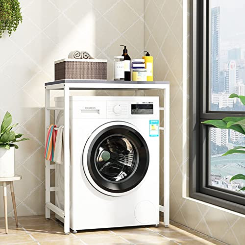 Genérico Estante para Lavadora Estante Superior para Secadora Estante apilable Balcón De Piso a Techo Sin Perforaciones Mueble para cosméticos Estante de Almacenamiento de una Sola Capa para baño
