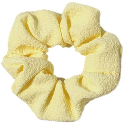 3 stycken hårsnoddar för kvinnor, mjuka hårringar, stora elastiska scrunchies, söta hårband hårsmycken, flätgummi hästsvanshållare hårband för kvinnor, gul