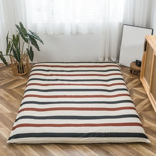 Generic Coprimaterasso Futon Con Cerniera, Fodera In Puro Cotone, Morbido, 200x220cm, Style2