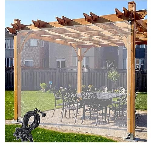 Outdoor-Pavillon-Vorhang mit Ösen, reißfest, Kunststoff-Trennwand für Garten, anpassbare Größe