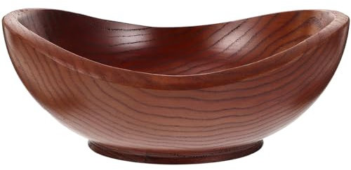 Ensaladera Ensaladeras de madera, porciones grandes, porción grande, tazón de madera for servir, frutero de madera, ensaladeras de madera, porciones grandes Para la cocina Ensaladas Postre Merienda