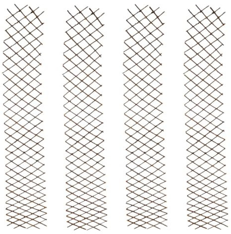 Selections Expanding Willow Trellis for Climbing Garden Plants (30cm wide) - Pack of 4