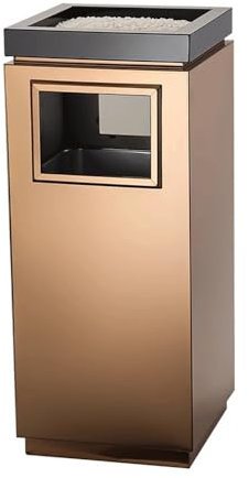Cubo de basura para exteriores Contenedor de basura clasificado de acero inoxidable for vestíbulo de hotel, centro comercial vertical al aire libre, vestíbulo de ascensor, cenicero, contenedor de basu