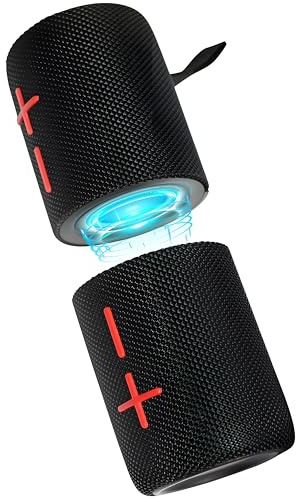 CYBORIS Enceinte Bluetooth puissante 5.3, portable 2-en-1 double, 20W de son puissant, 24h d'autonomie, son surround 360° séparable, appairage TWS,étanche IPX6, pour l'extérieur/La Fête/Voyage/Soirées