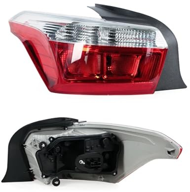 Aptfkec Pilotos Traseros Para Citroen Para C-Elysee Sedán 2014-2016 Luz Trasera Parachoques Trasero Giro Carcasa Lámpara Freno Sin Bombilla Accesorios Para Coche