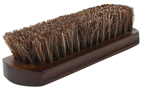 Healeved Horsehair Leather Shoe Brush with Wooden Handle for Cleaning Polishing Care Soft Bristles for Boots Trainers Shoes Non Shedding Design for Dirt Removal and Shine Maintenance