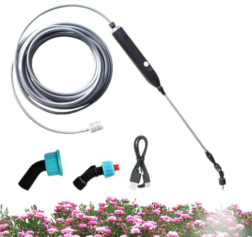 Lnhgh Di Irrigazione | Di Irrigazione Telescopica Ricaricabile Per Prato - Ugelli Multipli Maniglia Elettrica Per Prato Giardino Erbe Verdure