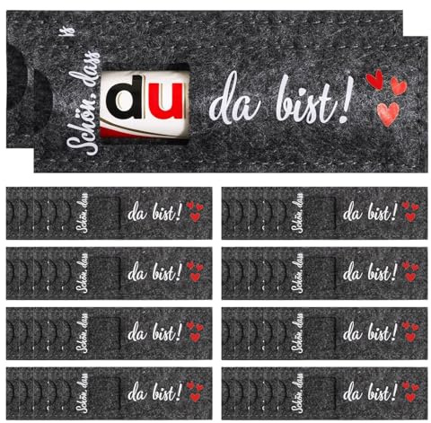 42 Stück Schön Das Du Da Bist Gastgeschenk Filz Taufgeschenke für Gäste,Geeignet für Hochzeiten,Geburtstag,Firmenveranstaltungen,Weihnachten,Abschlussfeier,Thanksgiving,Ohne Schokolade
