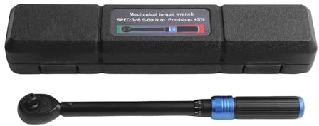Tidevib Chiave dinamometrica meccanica con cricchetto a 72 denti e impostazioni regolabili per riparazione auto, compatibile con attacco da 1/4, 3/8, 1/2 pollici