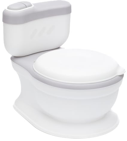 Fillikid Mini Toilette Marlin – Kindertoilette mit Spülgeräusch & 6 kindlichen Melodien, Extrafach, herausnehmbarer Behälter & weicher WC-Brille
