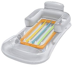 Bestway 61 x 35 Designer Fashion Lounger (Silver)