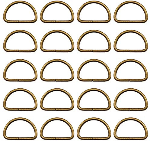 Swpeet 150Pcs Halbrunde D-Ring Schnallen 30mm Bronze Multifunktion für Hardware Taschen Ringe Griffe DIY Zubehör (Bronze, 30mm)