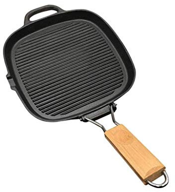 Frying Pan，Grill Teppanyaki Bbq Hot Plate Camping, Non Stick, Adjustable Temperature Foldable Handle Wok