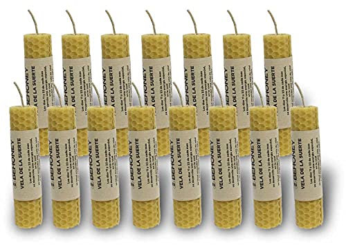 Pack 15 Velas de miel de cera de abeja BEHONEY
