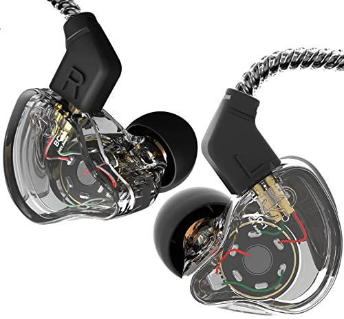 Yinyoo CCZ Melody Ecouteurs Filaire IEM Hi-FI à Basses Puissantes 1DD 1BA Écouteurs Gaming avec Câble Détachable en OFC in Ear Monitors pour Musiciens, Chanteurs, Audiophiles