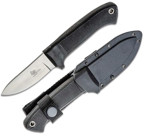 Cold Steel Pendleton Hunter 3.5 AUS 10A Stainless Steel Drop Point Fixed Blade Outdoor Camping Game Hunting Knife Ergonomic Kray-Ex Handle, Weather-Resistant Secure-Ex Sheath