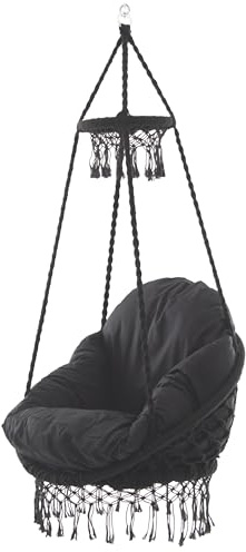 Vivere, Eclipse Polyester Makramee Deluxe-Sessel mit Fransen