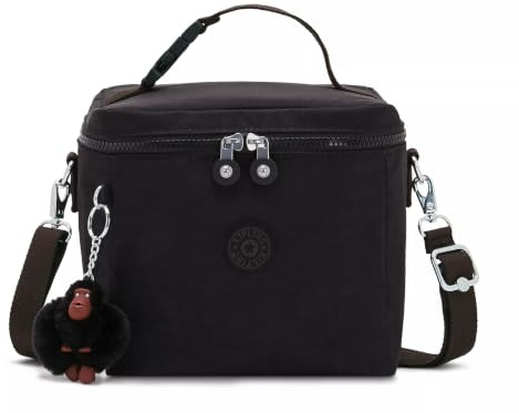 Kipling Mujer Graham, Negro (True Black), 21L x 19H x 15.5D, Bolsa de almuerzo Graham para mujer, reutilizable, resistente al agua, bolsa aislada de nailon