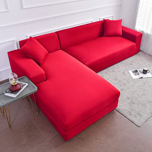 uyeoco Wasserdicht Sofabezug L U Form Sofa überwurf Ecksofa Couchbezug 1/2/3/4 Sitzer Stretch Sofabezüge Sofahusse Beige/Grau/Braun/Hellgrau Couch Bezug (Color : K, Size : 190-230cm)