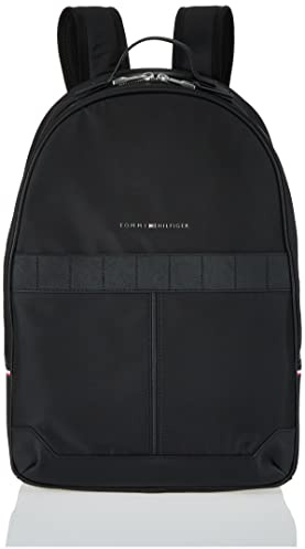 Tommy Hilfiger Herren Rucksack TH Elevated Nylon Backpack Handgepäck, Schwarz (Black), Einheitsgröße