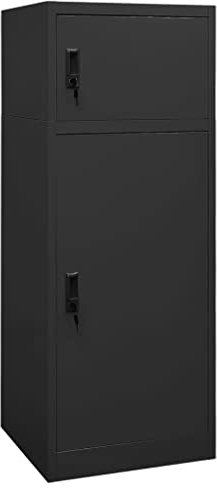 INLIFE Sattelschrank Anthrazit 53x53x140 cm Stahl