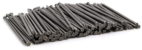 Design61 100 clavos de acero para rodapiés, 1,5 x 30 mm, cabeza plana, cabeza avellanada, color blanco