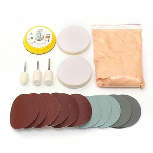 Glaspolierset, 20 Stück/Set, Uhrglaspolieren, Reinigung, Kratzerentfernung, Polierpulver, Polierwerkzeuge für Windschutzscheibe und Glas