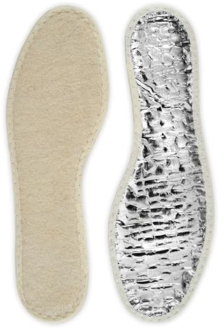 Bama Alutherm Airtech Shoe Insoles - Warm Inner Soles with Air Chamber Insulation and Aluminium Cold Protection Shield Reliable Winter Inserts for Adults UK 9/10-42/43 EUR - 1 Pair
