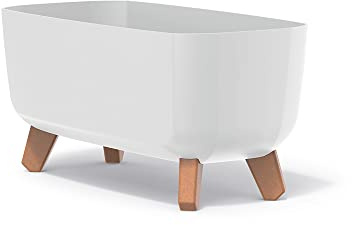 Prosperplast Gracia Case - Vaso da fiori rettangolare, 19,5 x 39 x 18,7 cm, per interni ed esterni, resistente alle intemperie, con abnehmba