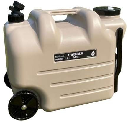 Folpus Récipient d'eau Transporteur de Stockage d'eau à roulettes 28L Grande capacité avec poignée réservoir d'eau cruche d'eau pour Camping randonnée RV