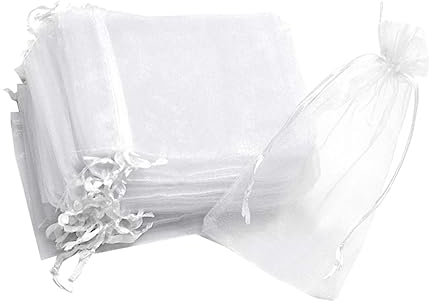 Gatuida 300 Stück Mullbeutel Mit Kordelzug Schmuck-Geschenkbeutel Satin-Clutch Kleiner Organzabeutel Organza-Schmuckbeutel -Schmuckbeutel Süßigkeitenbeutel