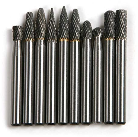 Limas de metal for acero, herramientas mecánicas, Lima de escofina de metal, 10 piezas, lima rotativa de carburo de tungsteno de 6 mm, lima de punta, cabezal de afilado, lima resistente