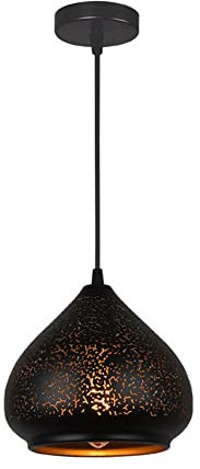 Modern Pendelleuchte Vintage marokkanische Pendelleuchte, türkischer industrieller hohler Kronleuchter, poröse arabische Radierung, Decken-Hängelampe, Leuchte for Esszimmer, Küche, Bauernhaus, Foyer,