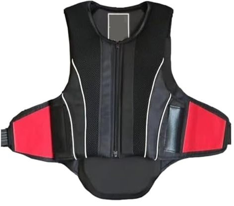 Pferdesportler Schutzweste, Weste Reitweste,Reitweste mit Reißverschluss,Bodyguard-Weste,gepolsterte Schutzausrüstung for den Körper,Für Unisex-Erwachsene,Jungen und Mädchen(Children's size M)