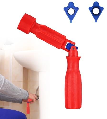 Jushion WC-Sitz Montageschlüssel [2er Set] - Universeller Toilettensitz-Wechsel Werkzeug für 10/13/17mm Schrauben - Mit 2 Verstellbaren Gelenken & Rutschfestem Griff