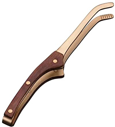 NAMOARLY Vintage Copper Teacup Tong with Handle Anti-skid Tea Accessory for Home and Office Use Ergonomic Design Lightweight and Practical for Various Serving Needs