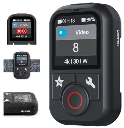 TELESIN T13 Waterproof Remote Control für GoPro | Color LCD Display | Multi-Language Support, Smart Wireless Controller Kompatibel mit Go Pro 13 12 11 10 9 8 Black Max Mini Action Kamera Zubehör