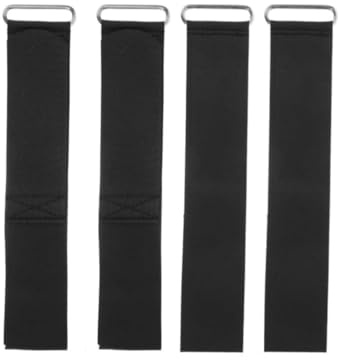 Nylon Heavy Duty Reusable Hook and Loop Cinch Straps Extra Strong Adjustable Tie Downs for Cables, Luggage, Tyre Straps, Bundles (4 Pack,17.8in x 1.96in,Black)