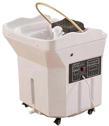 Head Spa Equipment Bassin à shampooing avec réservoir d'eau de 60 L, fumigation et circulation de l'eau pour massage japonais et luminothérapie