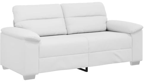 vidaXL 2-Sitzer-Sofa Weiß 180x81x84 cm Kunstleder