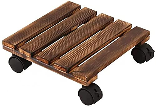 Pflanzenwagen aus Holz auf Rädern – mobiler Indoor-Gartenwagen Blumentopf-Ständer rollender Pflanzgefäß-Halter für einfache Mobilität und stilvolle Heimdekoration