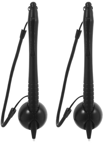 Sewroro 2pcs Resistive Stylus Pen for Touchscreen with Spring Rope Pen Holder Anti-Lost Hard Tip Stylus for Resistive Screen Devices