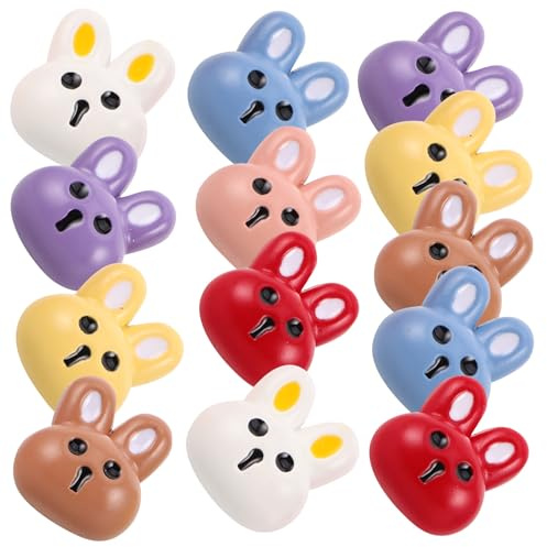 Adorainbow 14pcs Cute Rabbit Shaped Plastic Buttons for ’s Clothing and Coats, Assorted Colour DIY Sewing Buttons with Quick Fastening for Craft Supplies and Garments