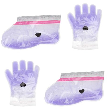 DOITOOL Cubierta de mano para terapia de parafina 2 pares en color púrpura con función de cuidado hidratante para manos y pies en centros de estética
