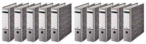 Leitz 1080/1050 Standard Ordner A4 (breit, grau, 10er Pack)
