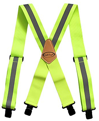 MELOTOUGH Tirantes de seguridad reflectantes con banda reflectante Hi Viz Tirantes para cinturón de herramientas